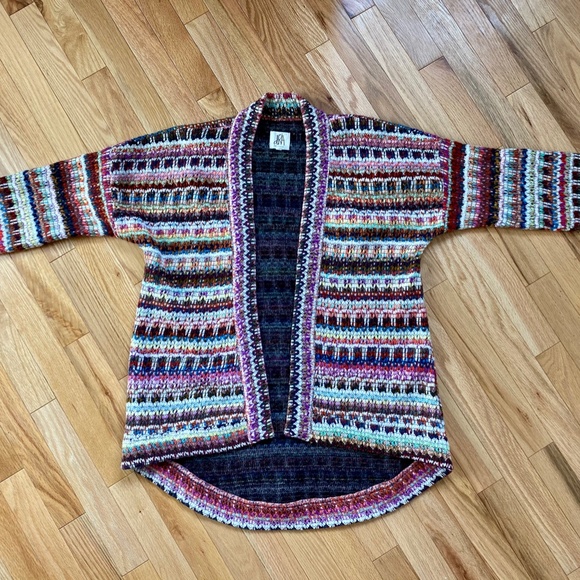 Lovely boho Anthropologie rainbow woven cardigan-jacket - by dRA Los Angeles - Picture 4 of 8